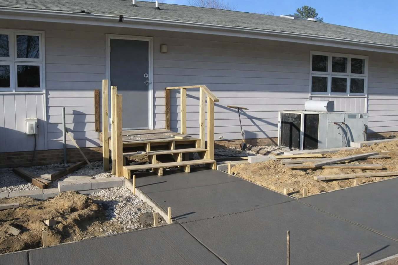 Concrete sidewalk building in Indio, CA, CA